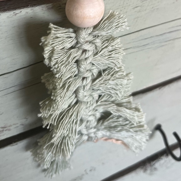 Christmas Tree Ornament // Hand Made Macrame - Picture 3 of 3